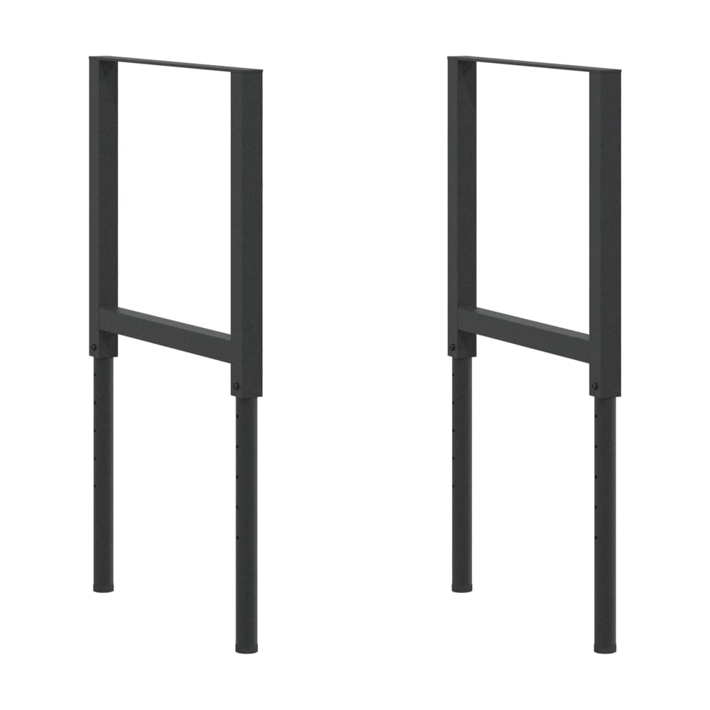 vidaXL Cadre banc lucru reglabile 2 buc. negru 55x(69-95,5) cm metal vidaXL Cadre banc lucru reglabile 2 buc. negru 55x(69-95,5) cm metal