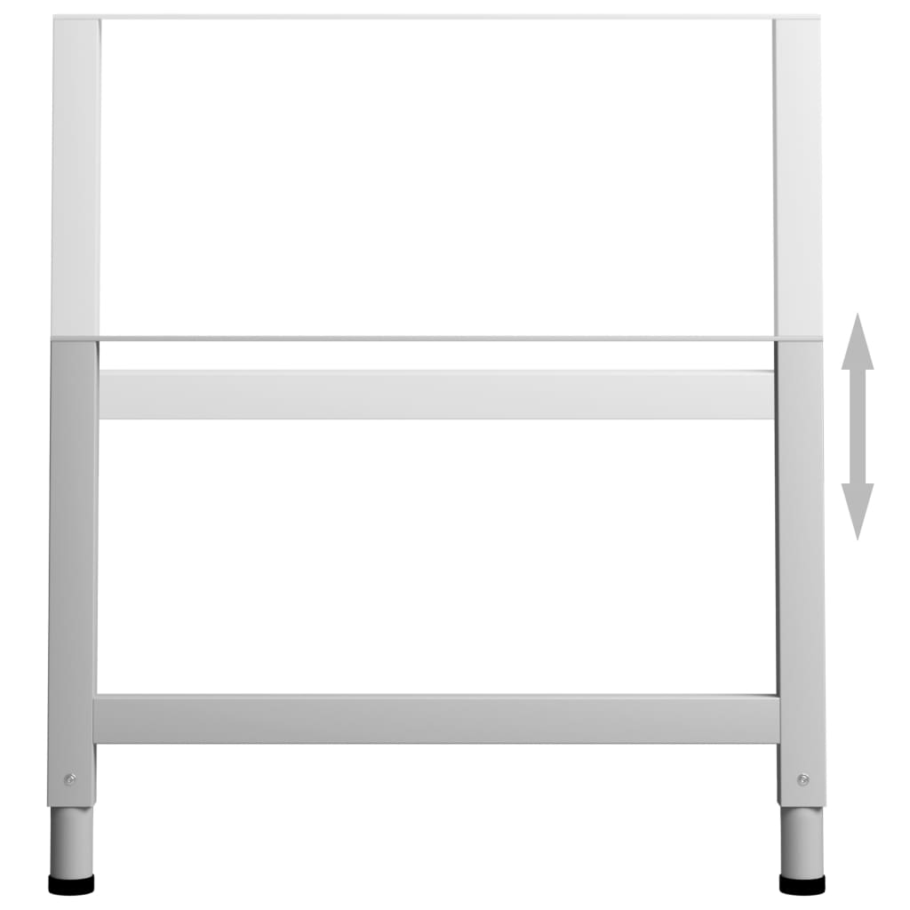 vidaXL Cadre banc lucru reglabile, 2 buc., gri, 85x(69-95,5) cm, metal vidaXL Cadre banc lucru reglabile, 2 buc., gri, 85x(69-95,5) cm, metal