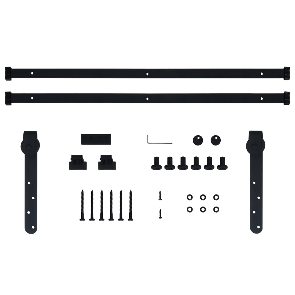 vidaXL Set glisare ușă mini pentru dulap, oțel carbon, 200 cm vidaXL Set glisare ușă mini pentru dulap, oțel carbon, 200 cm
