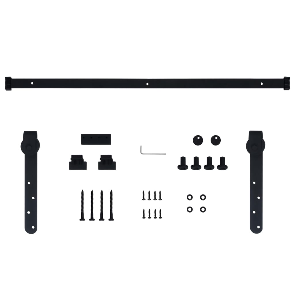 vidaXL Set glisare ușă mini pentru dulap, oțel carbon, 152 cm vidaXL Set glisare ușă mini pentru dulap, oțel carbon, 152 cm
