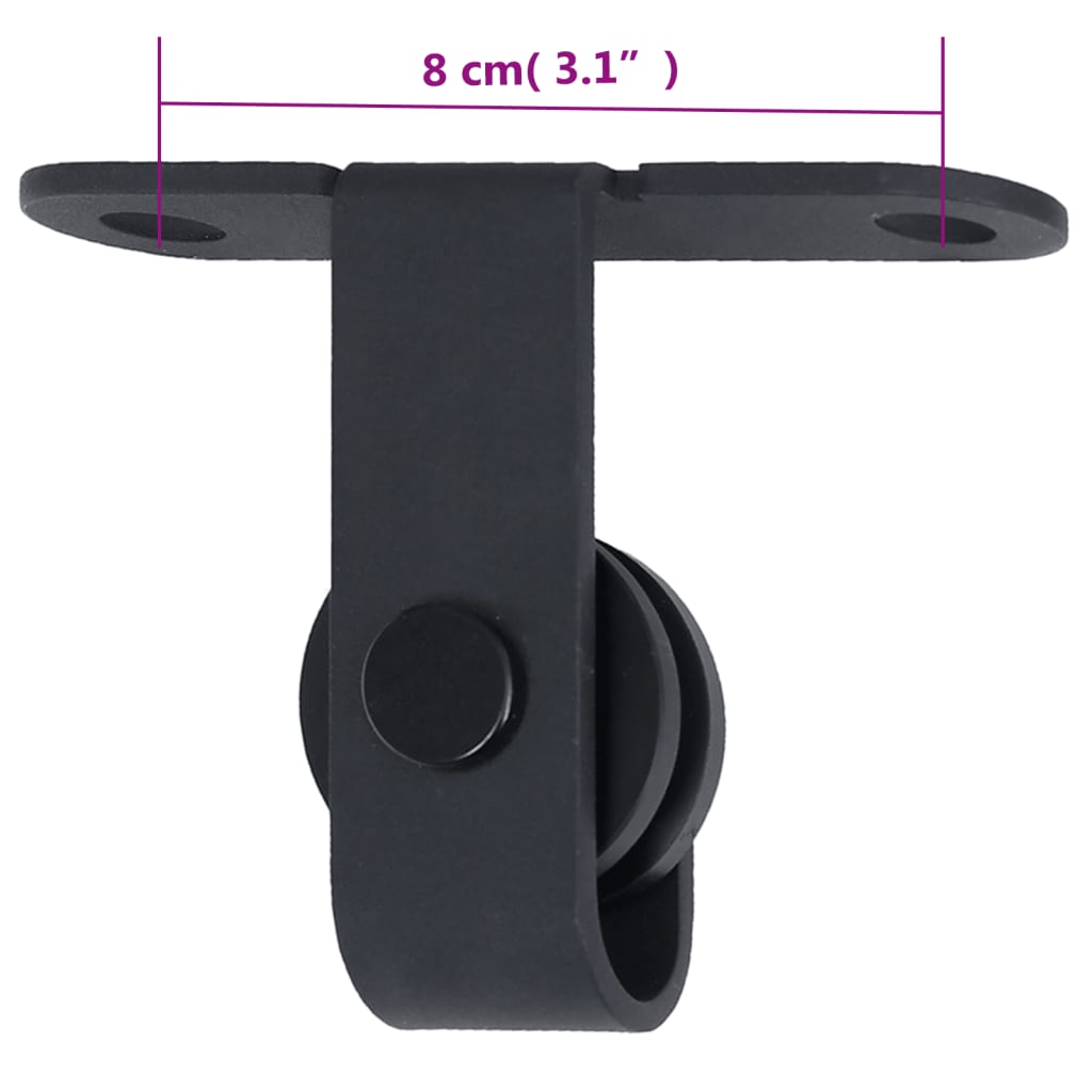 vidaXL Set glisare ușă mini pentru dulap, oțel carbon, 183 cm vidaXL Set glisare ușă mini pentru dulap, oțel carbon, 183 cm