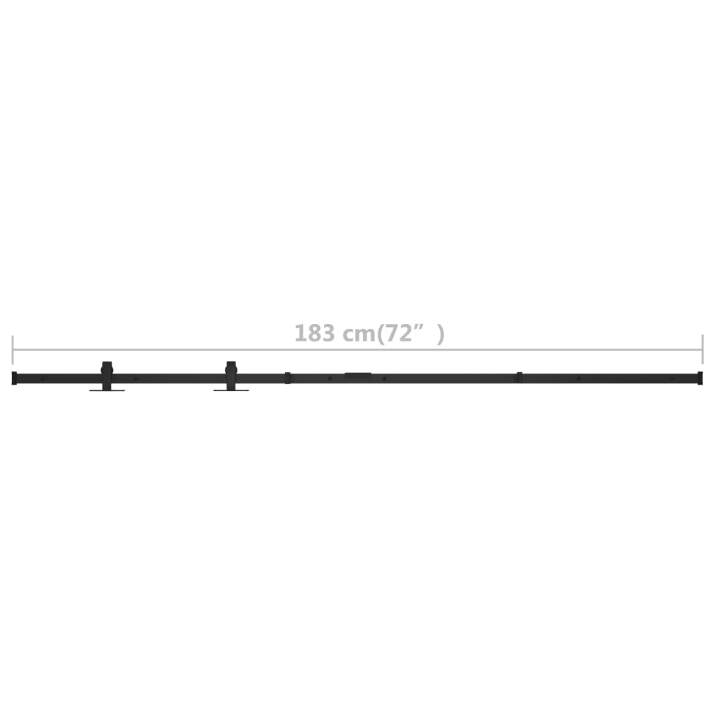 vidaXL Set glisare ușă mini pentru dulap, oțel carbon, 183 cm vidaXL Set glisare ușă mini pentru dulap, oțel carbon, 183 cm