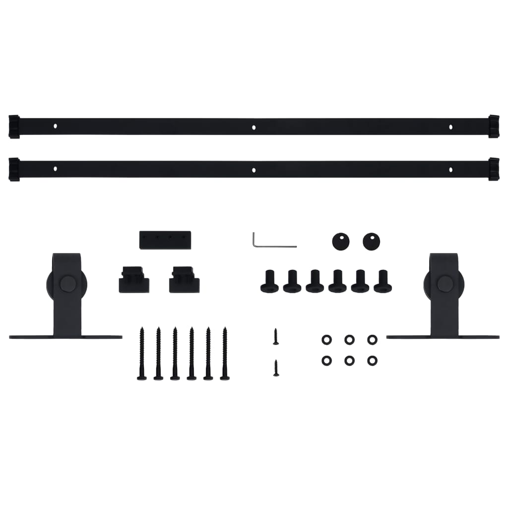 vidaXL Set glisare ușă mini pentru dulap, oțel carbon, 200 cm vidaXL Set glisare ușă mini pentru dulap, oțel carbon, 200 cm