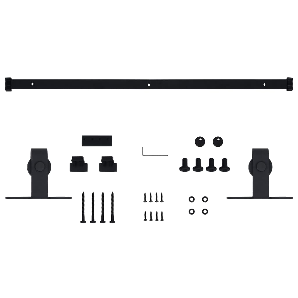 vidaXL Set glisare ușă mini pentru dulap, oțel carbon, 152 cm vidaXL Set glisare ușă mini pentru dulap, oțel carbon, 152 cm