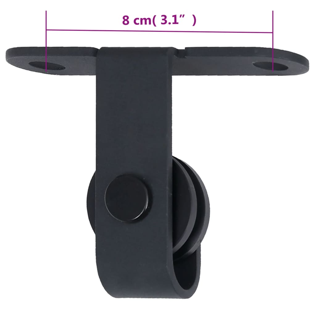 vidaXL Set glisare ușă mini pentru dulap, oțel carbon, 152 cm vidaXL Set glisare ușă mini pentru dulap, oțel carbon, 152 cm
