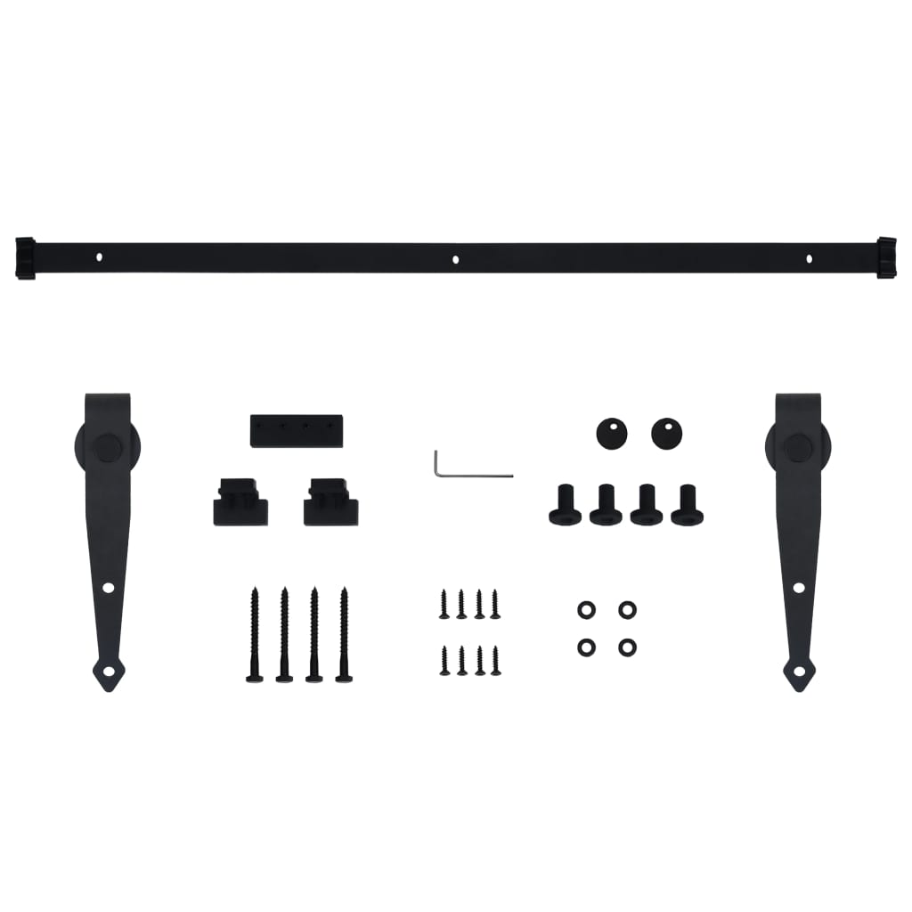 vidaXL Set glisare ușă mini pentru dulap, oțel carbon, 152 cm vidaXL Set glisare ușă mini pentru dulap, oțel carbon, 152 cm
