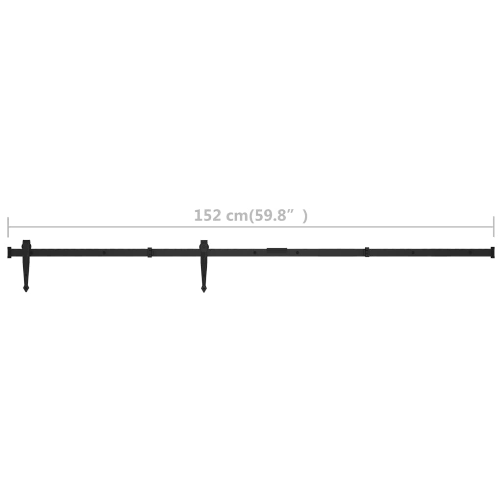 vidaXL Set glisare ușă mini pentru dulap, oțel carbon, 152 cm vidaXL Set glisare ușă mini pentru dulap, oțel carbon, 152 cm