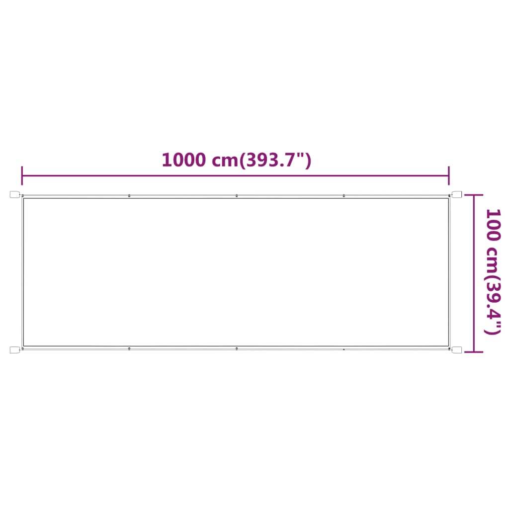vidaXL Copertină verticală, alb, 100x1000 cm, țesătură Oxford vidaXL Copertină verticală, alb, 100x1000 cm, țesătură Oxford