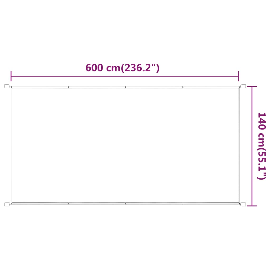 vidaXL Copertină verticală, alb, 140x600 cm, țesătură Oxford vidaXL Copertină verticală, alb, 140x600 cm, țesătură Oxford