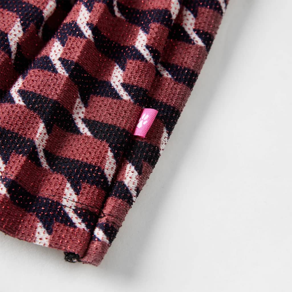 Fusta plisată pentru copii cu sclipici, roșu, 128