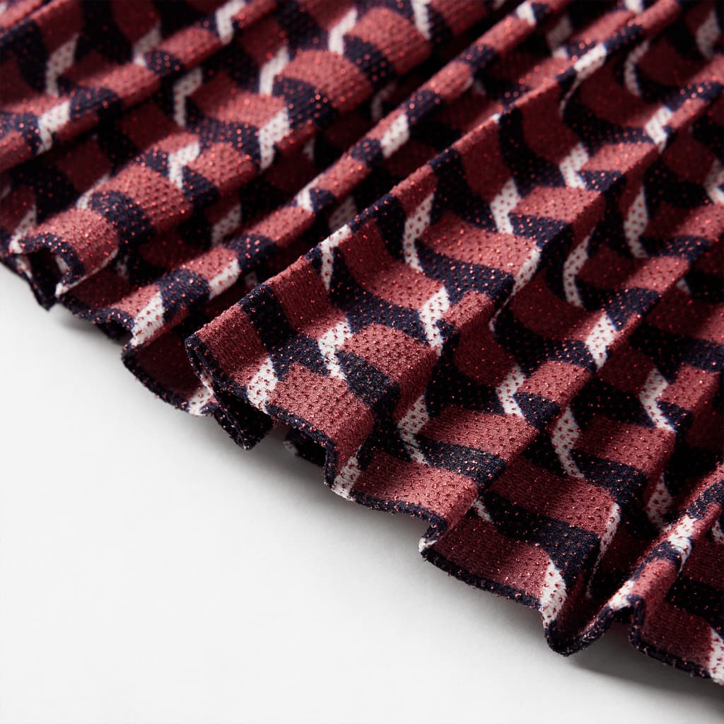 Fusta plisată pentru copii cu sclipici, roșu, 128