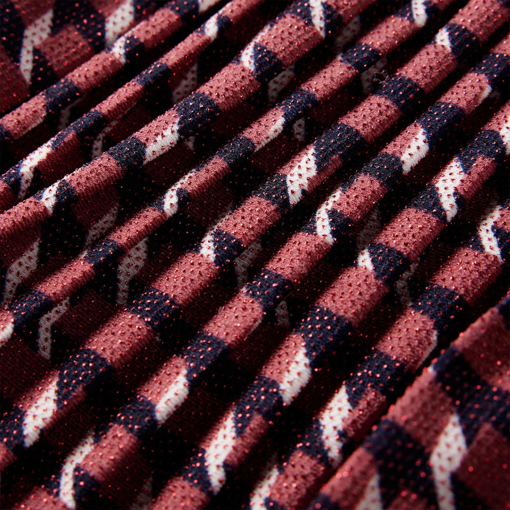 Fusta plisată pentru copii cu sclipici, roșu, 128