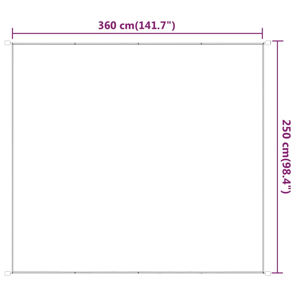 vidaXL Copertină verticală,verde deschis, 250x360 cm, țesătură Oxford vidaXL Copertină verticală,verde deschis, 250x360 cm, țesătură Oxford