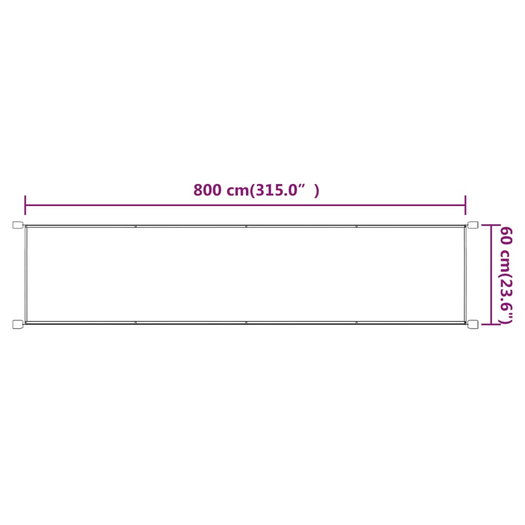 vidaXL Copertină verticală, teracotă, 60x800 cm, țesătură Oxford vidaXL Copertină verticală, teracotă, 60x800 cm, țesătură Oxford