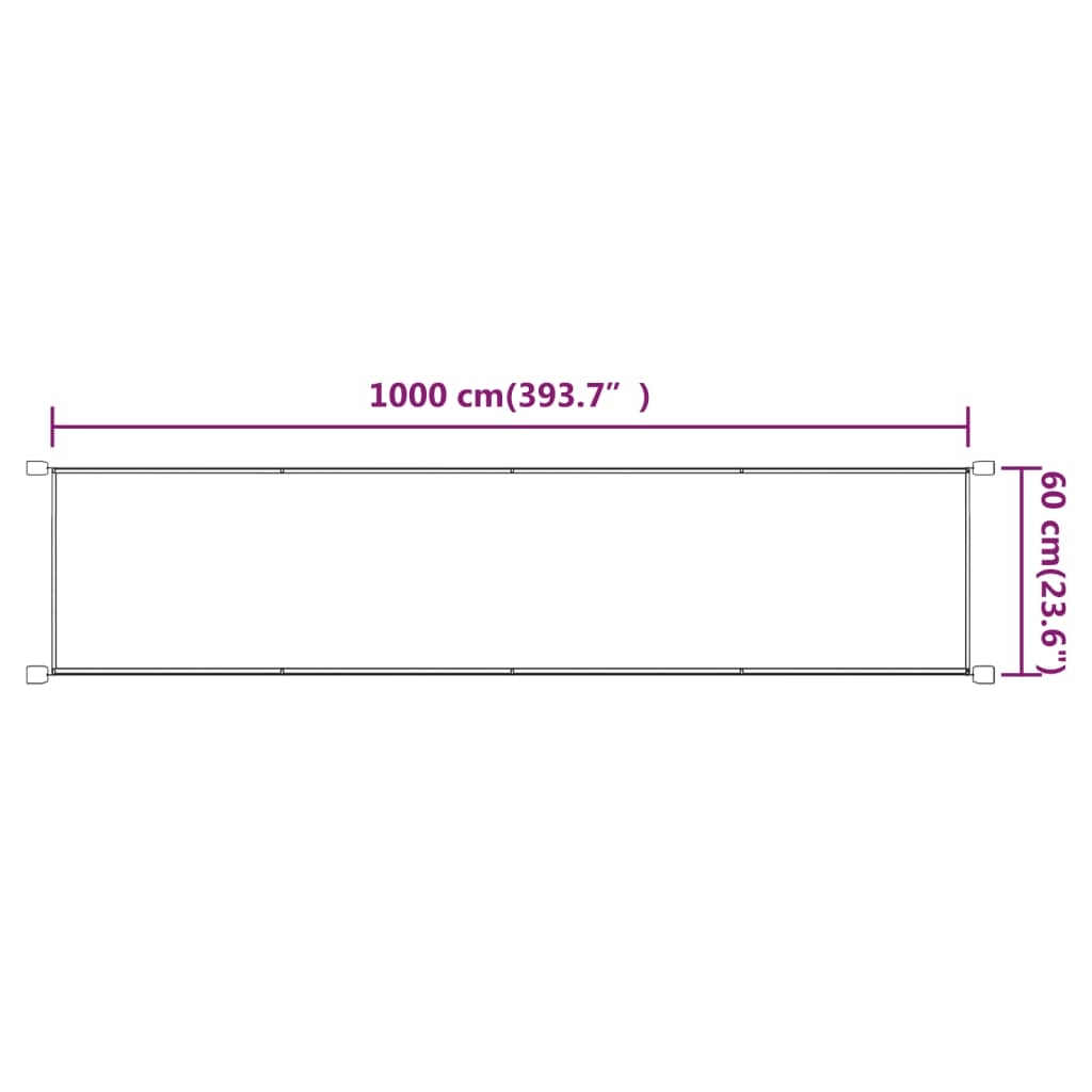 vidaXL Copertină verticală, teracotă, 60x1000 cm, țesătură Oxford