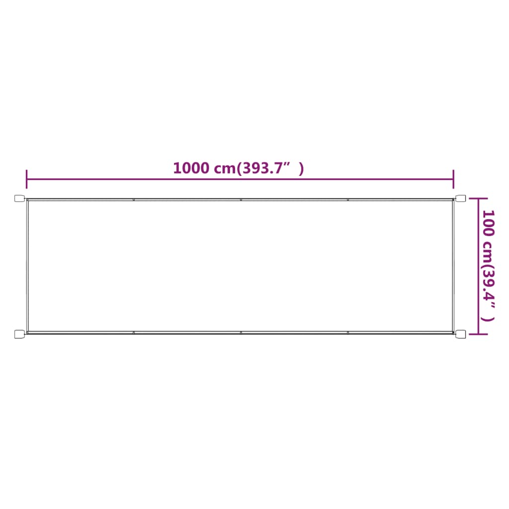 vidaXL Copertină verticală, teracotă, 100x1000 cm, țesătură Oxford
