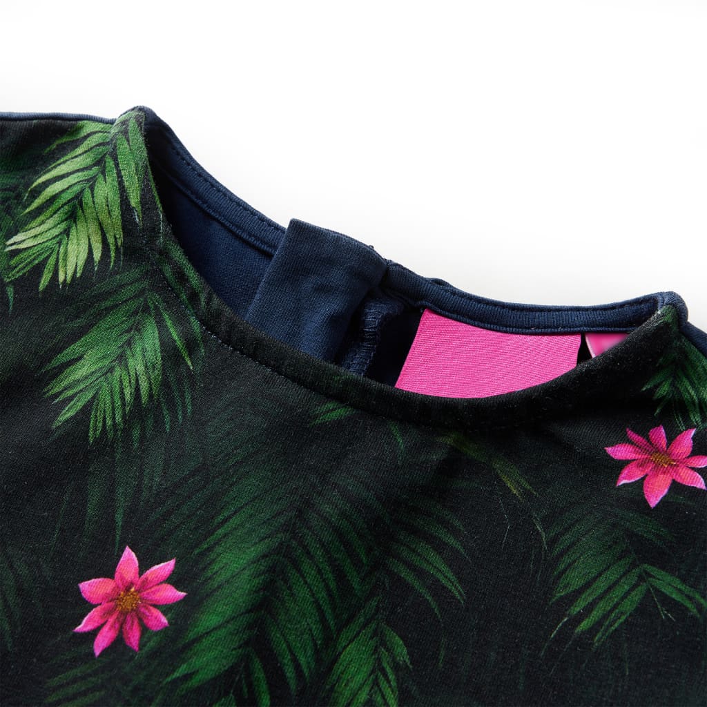 Rochie cu mâneci lungi pentru copii, bleumarin, 140
