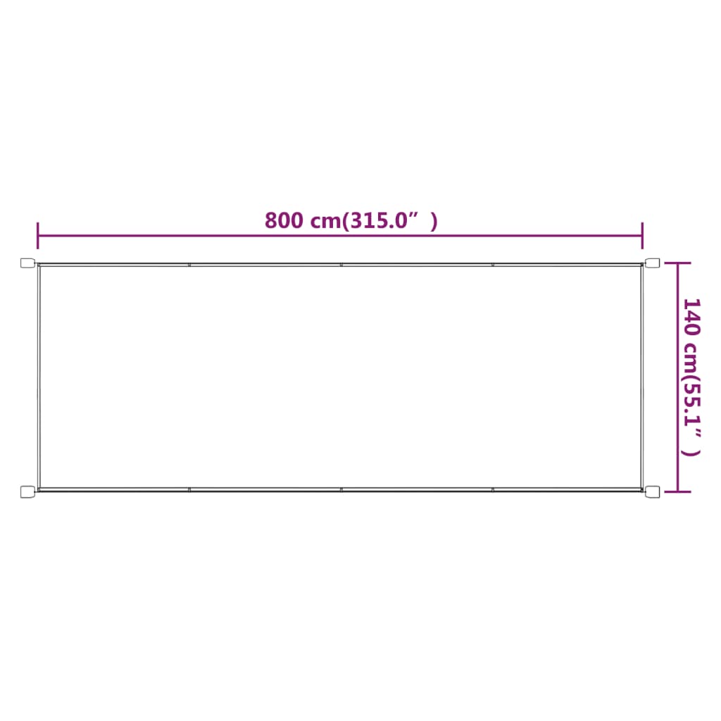 vidaXL Copertină verticală, teracotă, 140x800 cm, țesătură Oxford