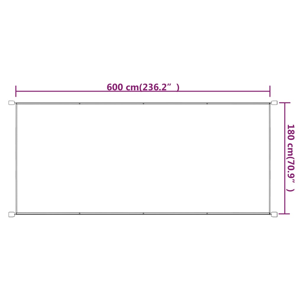 vidaXL Copertină verticală, teracotă, 180x600 cm, țesătură Oxford vidaXL Copertină verticală, teracotă, 180x600 cm, țesătură Oxford