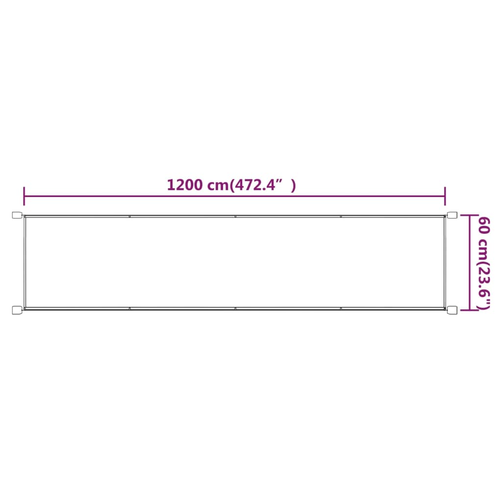 vidaXL Copertină verticală, gri taupe, 60x1200 cm, țesătură oxford