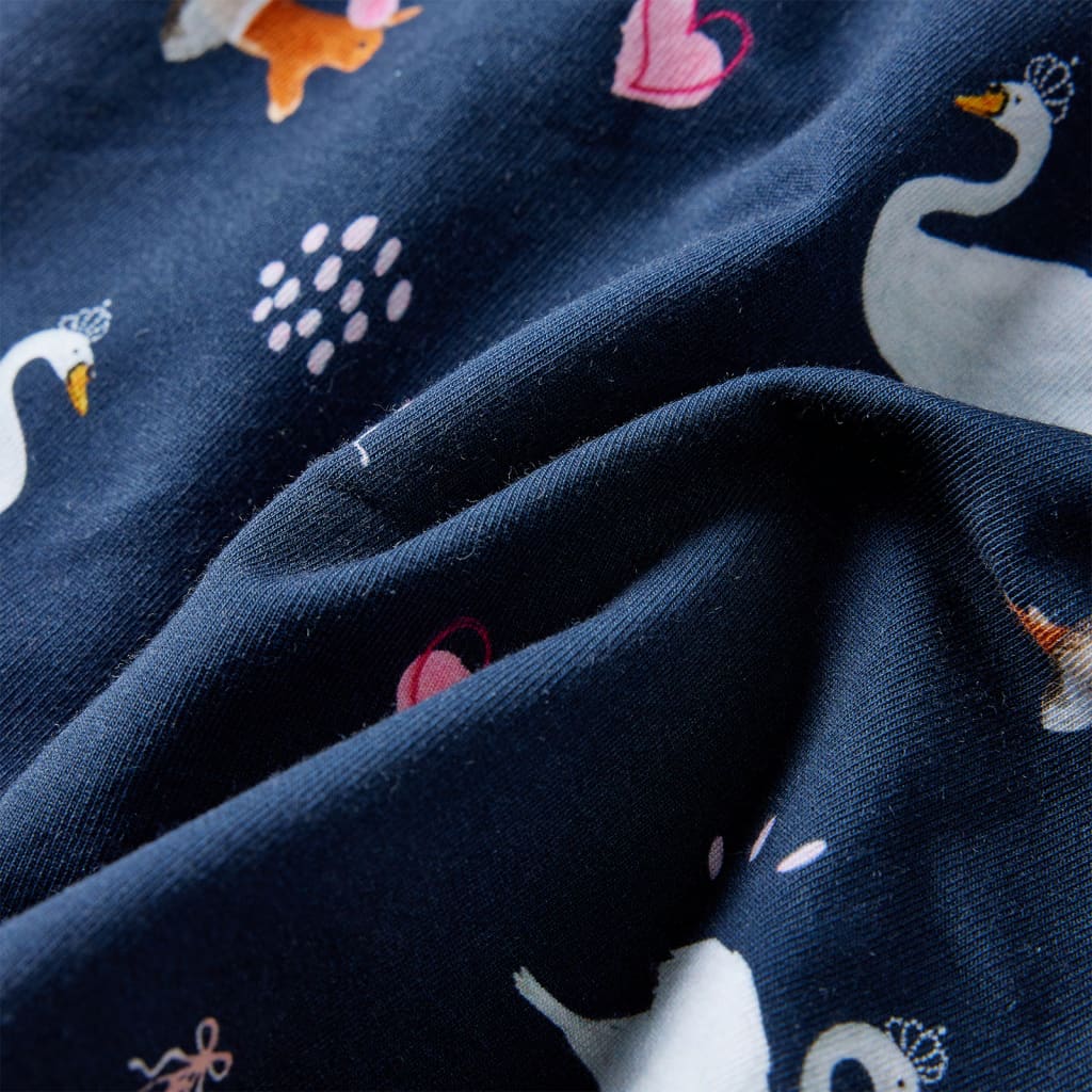 Rochie pentru copii cu mâneci lungi, bleumarin, 104