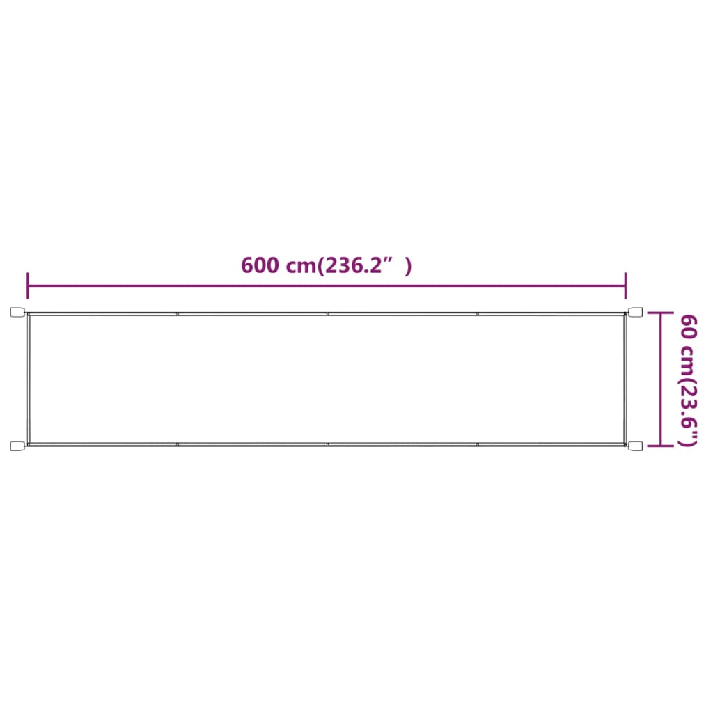 vidaXL Copertină verticală, albastru, 60x600 cm, țesătură oxford vidaXL Copertină verticală, albastru, 60x600 cm, țesătură oxford
