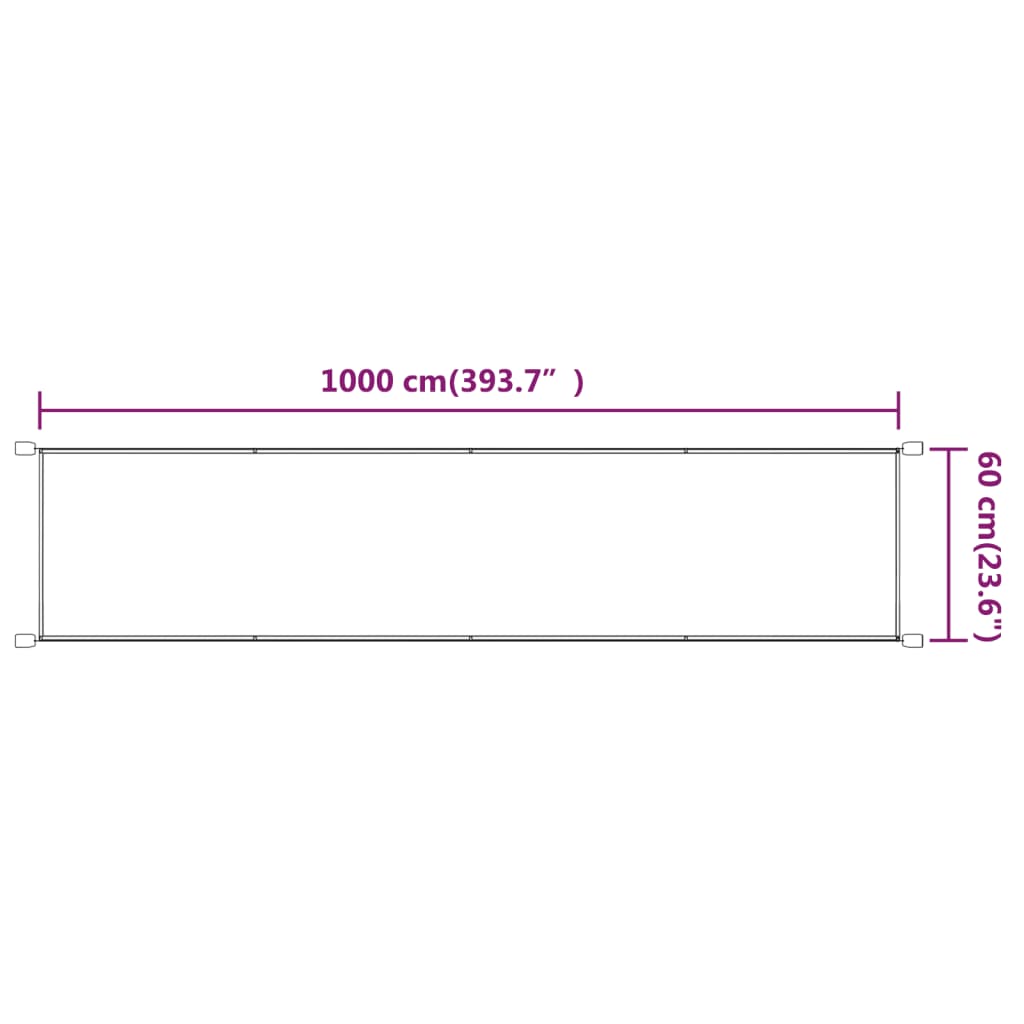 vidaXL Copertină verticală, albastru, 60x1000 cm, țesătură oxford vidaXL Copertină verticală, albastru, 60x1000 cm, țesătură oxford
