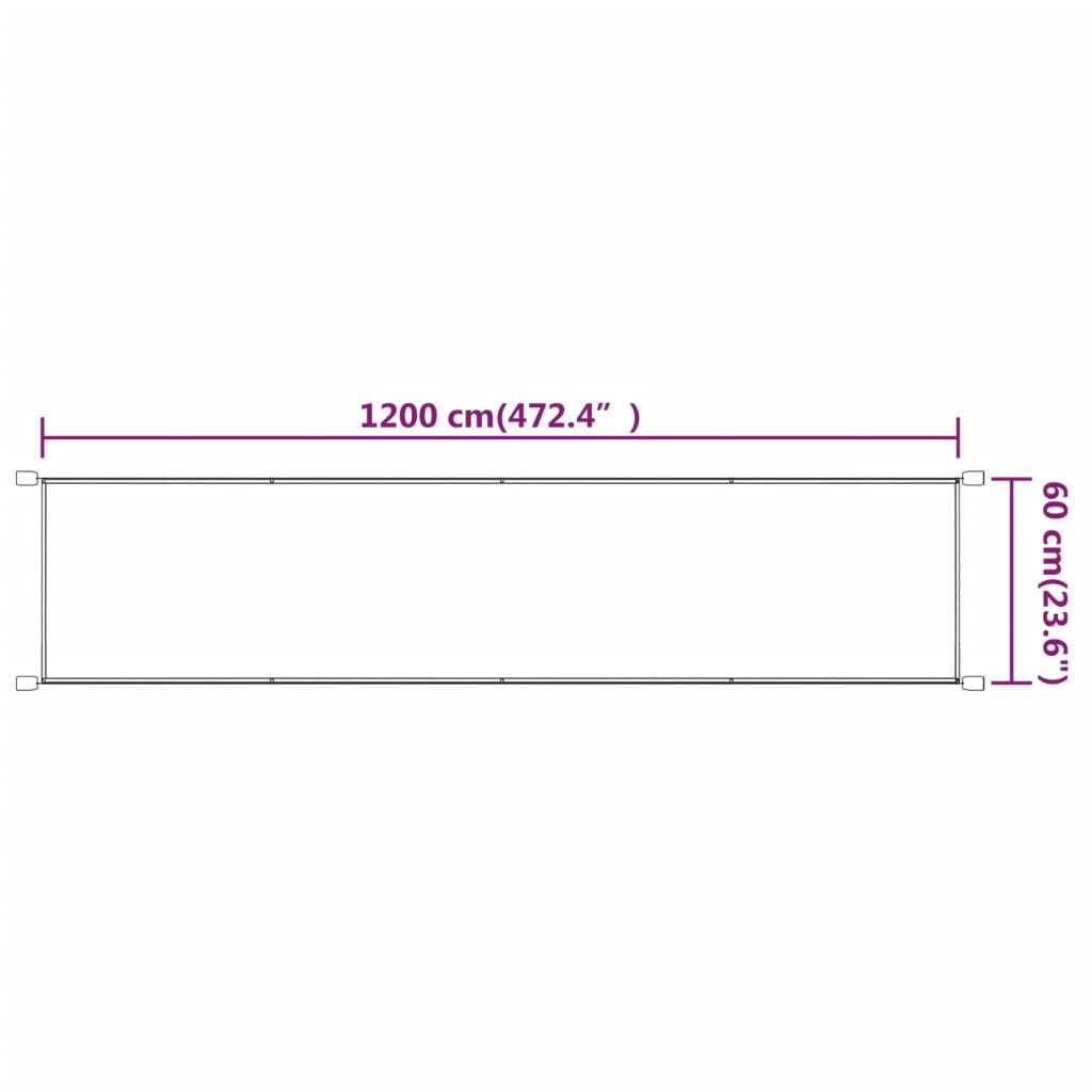 vidaXL Copertină verticală, albastru, 60x1200 cm, țesătură oxford