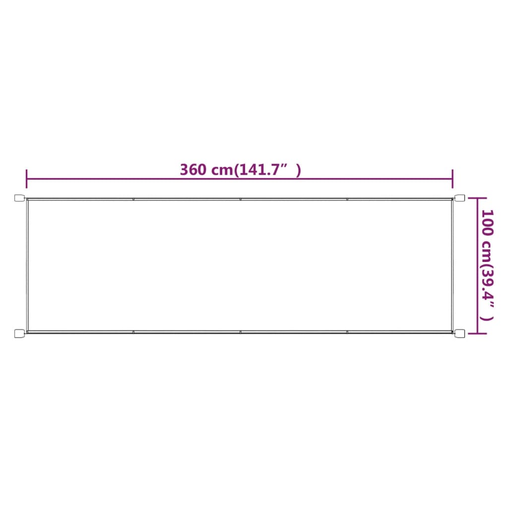 vidaXL Copertină verticală, albastru, 100x360 cm, țesătură oxford vidaXL Copertină verticală, albastru, 100x360 cm, țesătură oxford