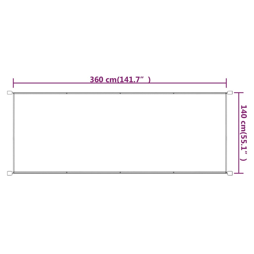 vidaXL Copertină verticală, albastru, 140x360 cm, țesătură oxford