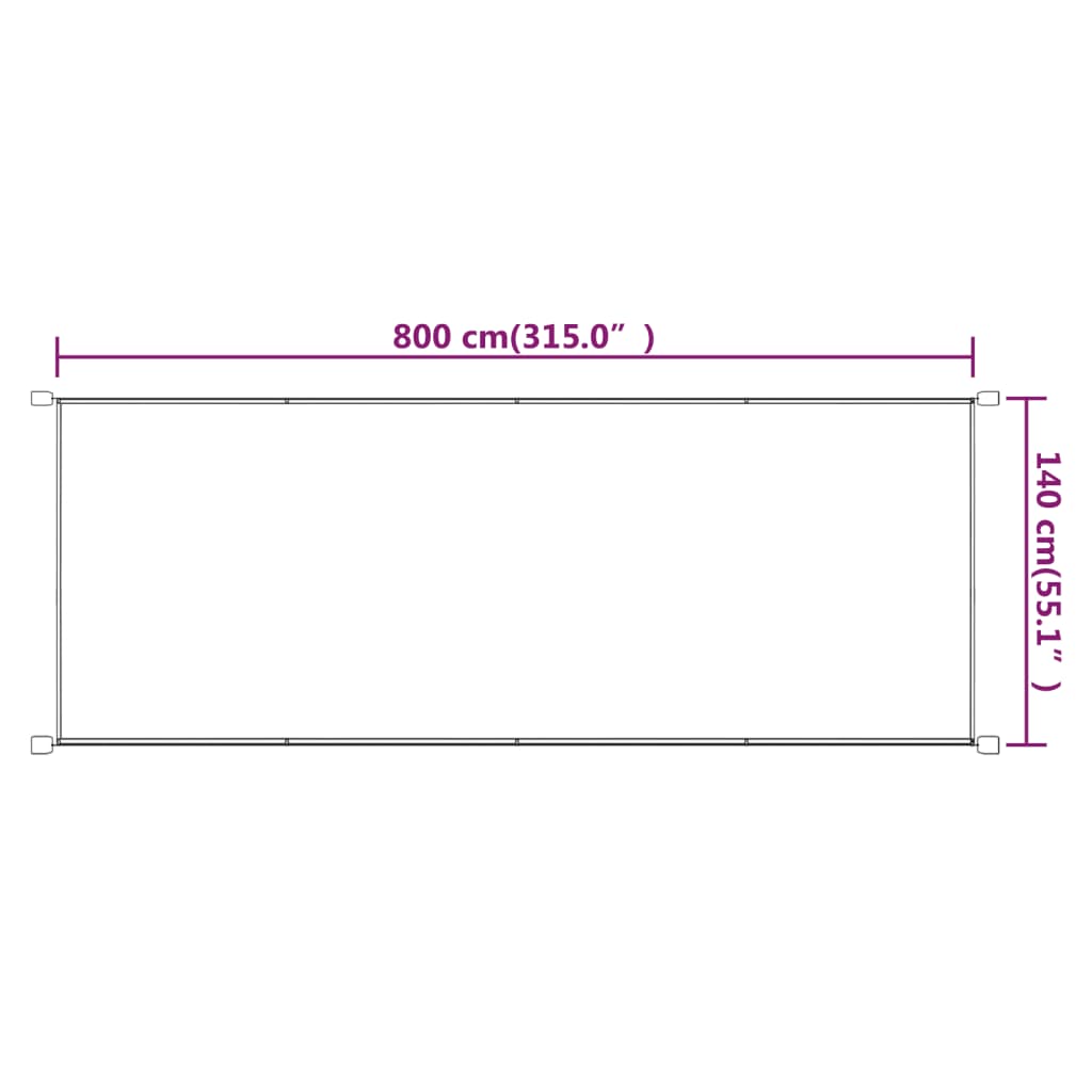 vidaXL Copertină verticală, albastru, 140x800 cm, țesătură oxford