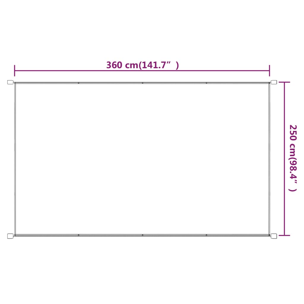 vidaXL Copertină verticală, albastru, 250x360 cm, țesătură oxford