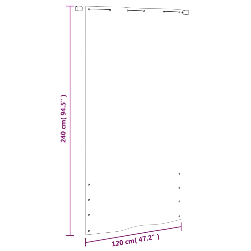 vidaXL Paravan de balcon, verde deschis, 120x240 cm, țesătură oxford