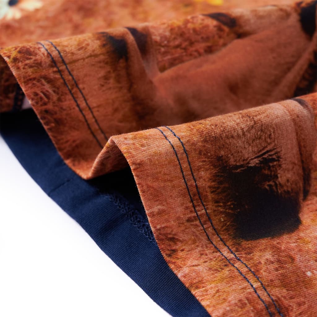 Rochie pentru copii cu mâneci lungi, bleumarin, 104