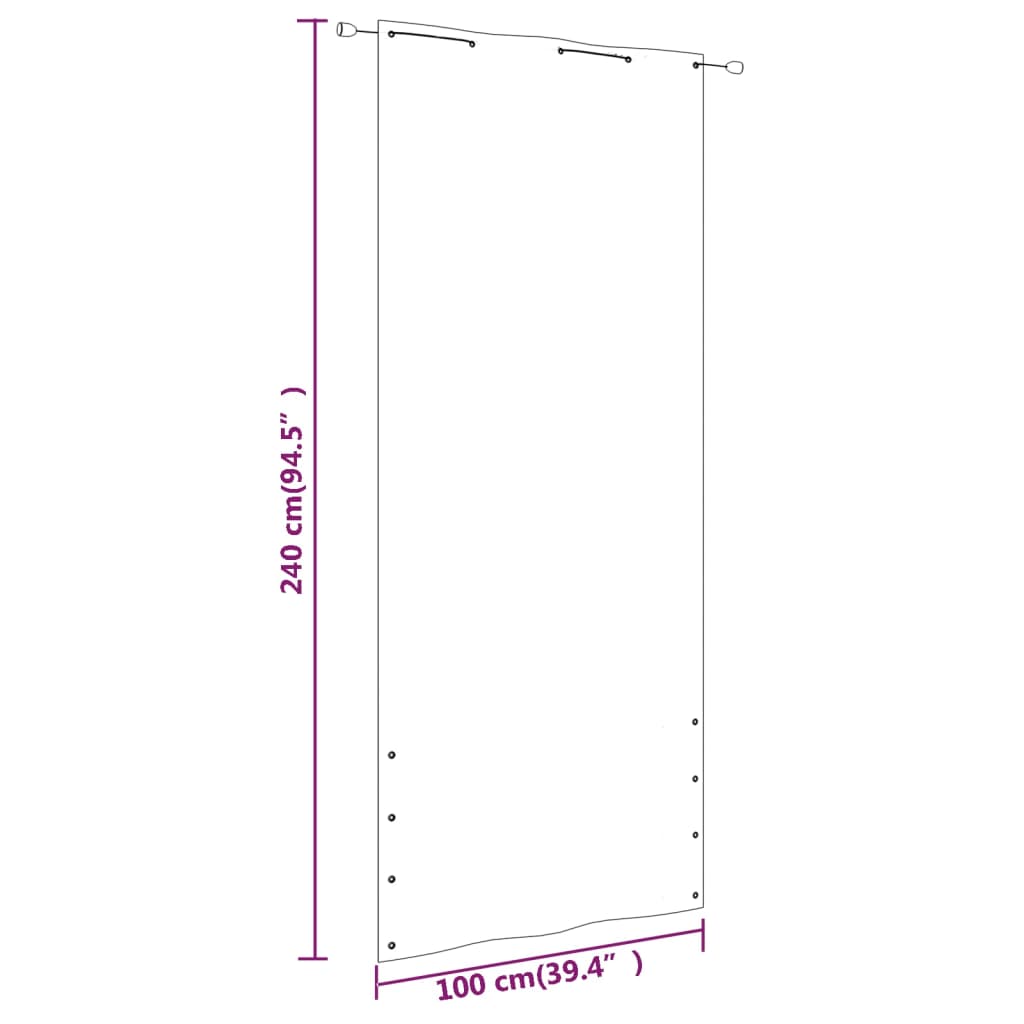 vidaXL Paravan de balcon, albastru, 100 x 240 cm, țesătură oxford