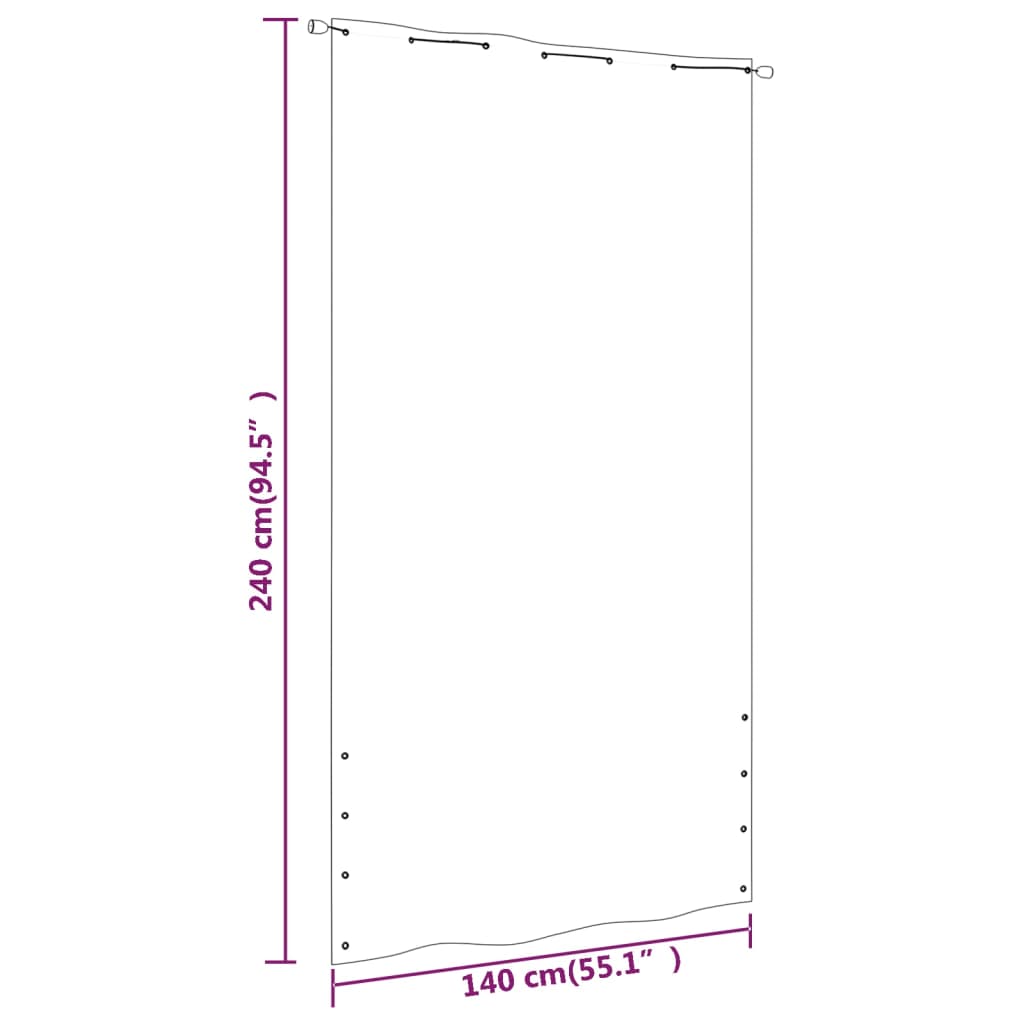 vidaXL Paravan de balcon, albastru, 140 x 240 cm, țesătură oxford