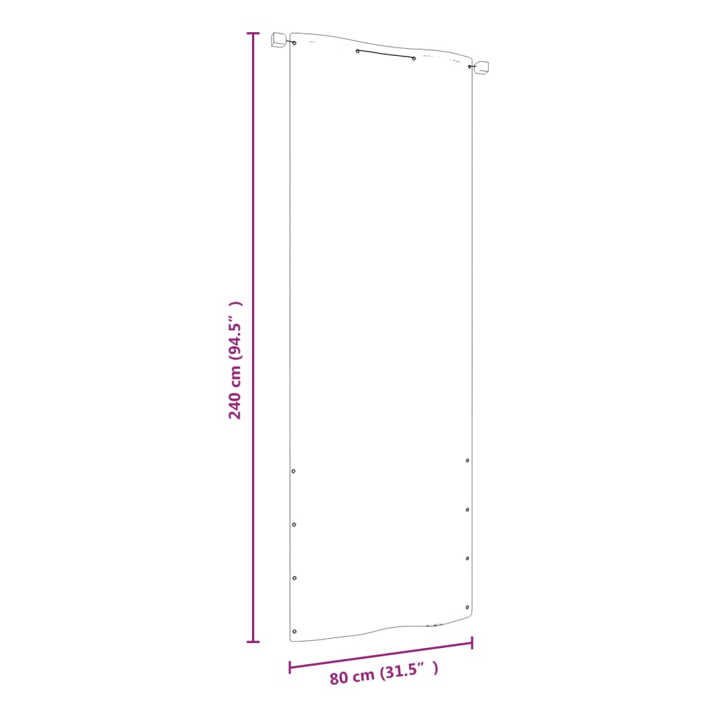 vidaXL Paravan de balcon, roșu, 80 x 240 cm, țesătură oxford vidaXL Paravan de balcon, roșu, 80 x 240 cm, țesătură oxford
