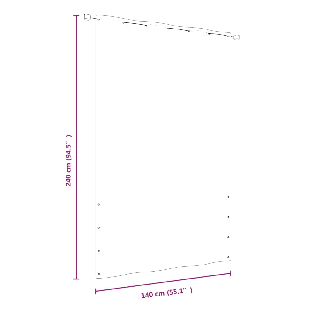 vidaXL Paravan de balcon,negru, 140 x 240 cm, țesătură oxford