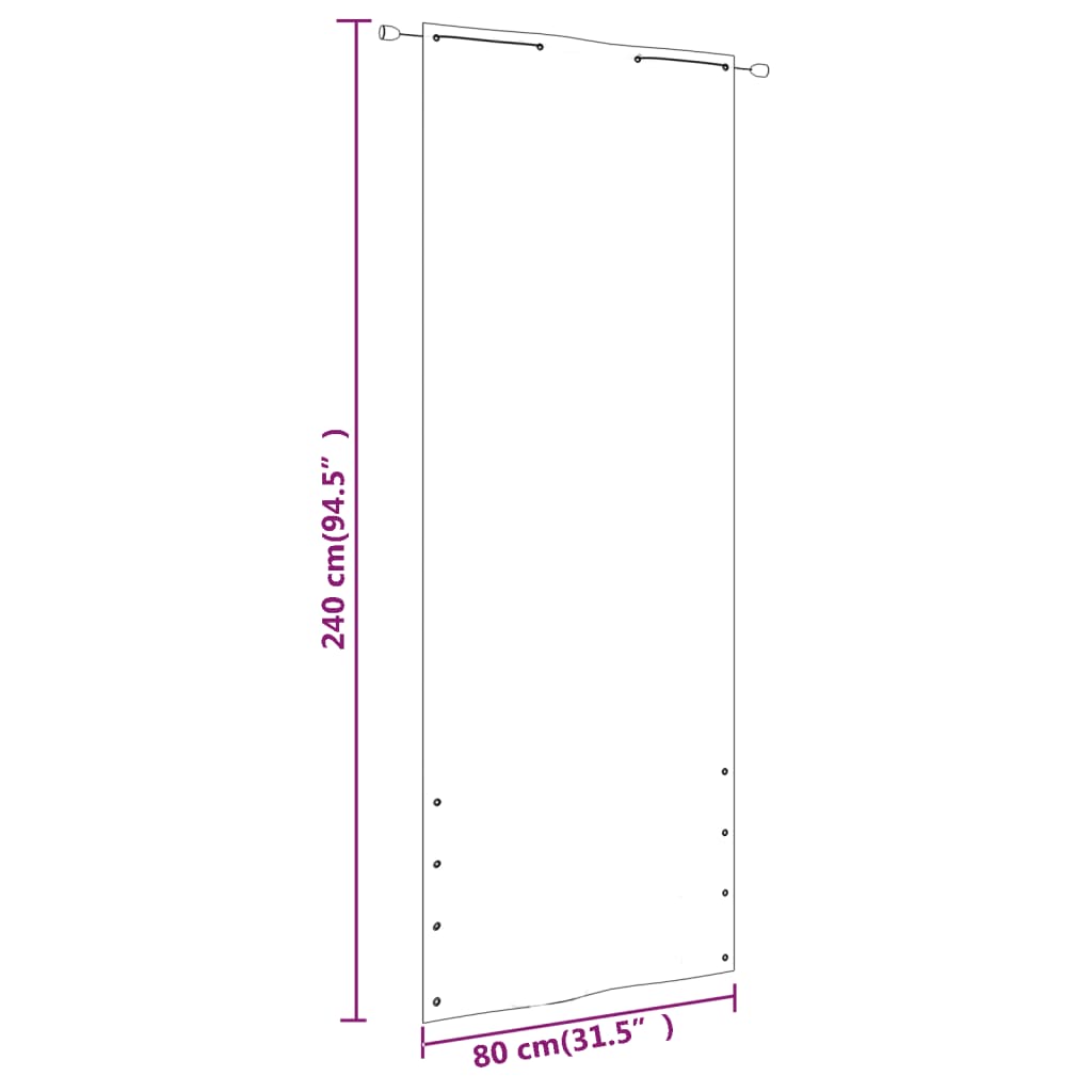 vidaXL Paravan de balcon, maro, 80 x 240 cm, țesătură oxford