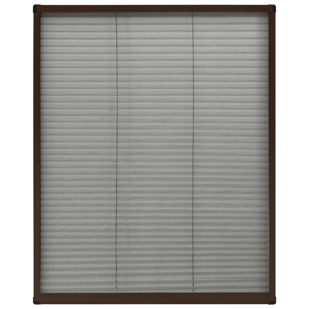 vidaXL Plasă insecte plisse pentru ferestre, maro, 60x80 cm, aluminiu
