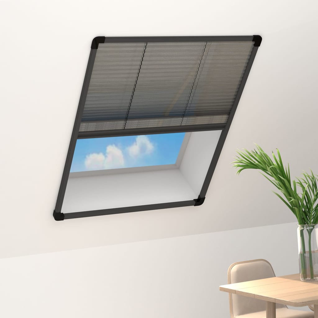 vidaXL Ecran insecte pentru ferestre, antracit, 80x100 cm, aluminiu vidaXL Ecran insecte pentru ferestre, antracit, 80x100 cm, aluminiu
