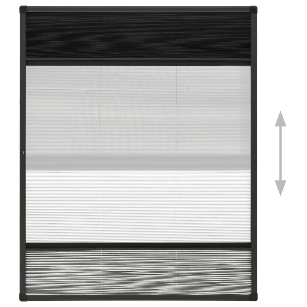 vidaXL Plasă insecte pentru ferestre, 80x100 cm, aluminiu, cu umbrar vidaXL Plasă insecte pentru ferestre, 80x100 cm, aluminiu, cu umbrar