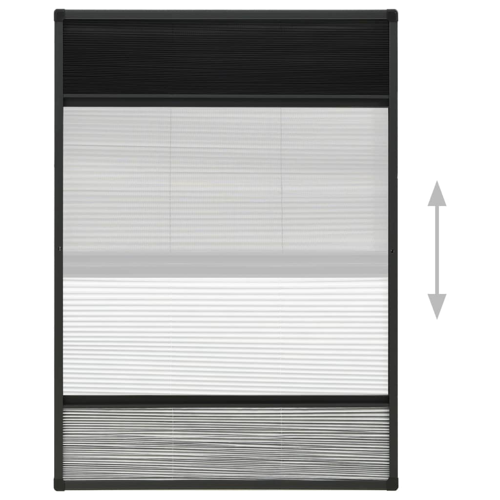 vidaXL Ecran insecte pentru ferestre, cu umbrar, 80x120 cm, aluminiu vidaXL Ecran insecte pentru ferestre, cu umbrar, 80x120 cm, aluminiu