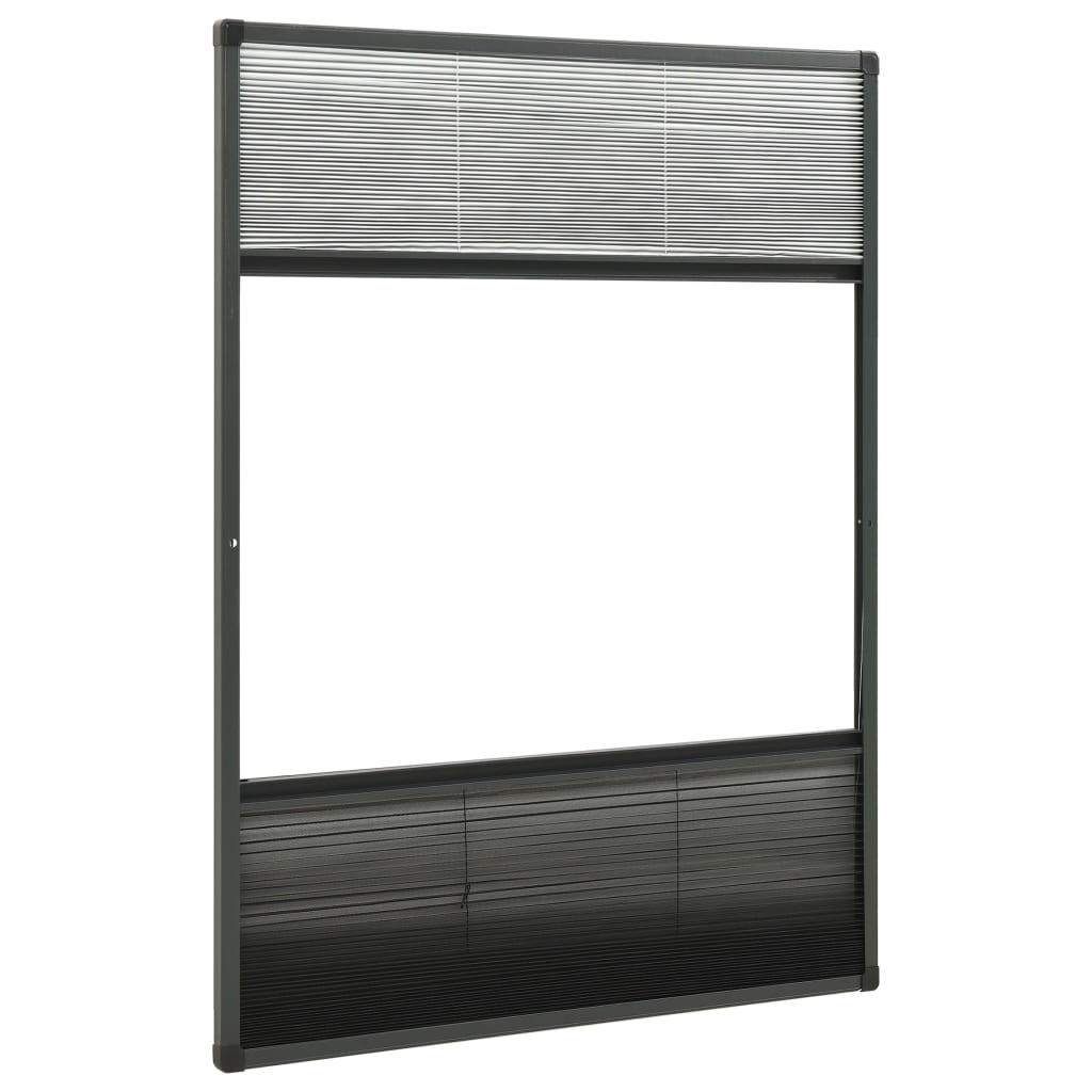 vidaXL Ecran insecte pentru ferestre, cu umbrar, 80x120 cm, aluminiu vidaXL Ecran insecte pentru ferestre, cu umbrar, 80x120 cm, aluminiu
