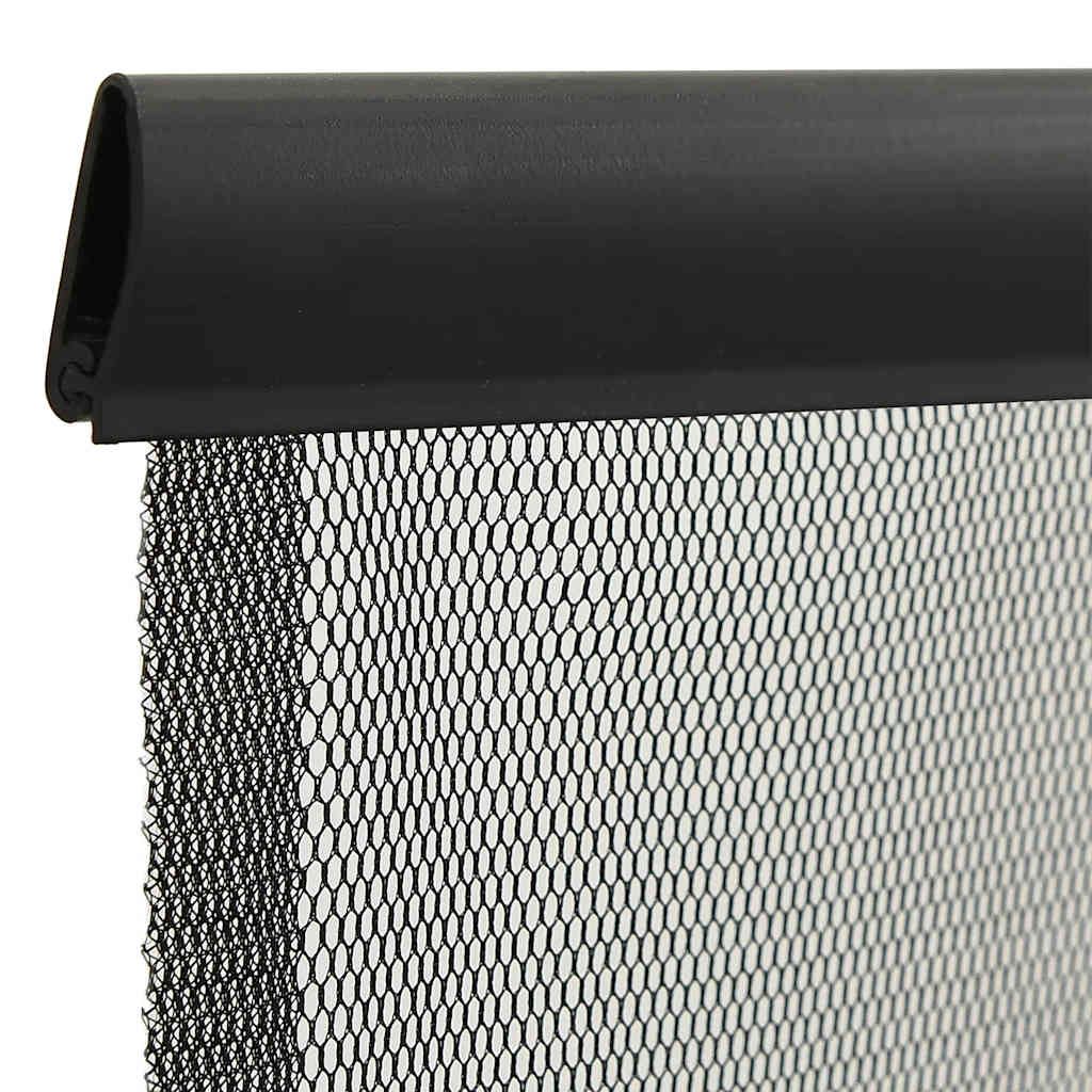 vidaXL Paravan antiinsecte cu perdea plasă neagră 100x220 cm poliester vidaXL Paravan antiinsecte cu perdea plasă neagră 100x220 cm poliester