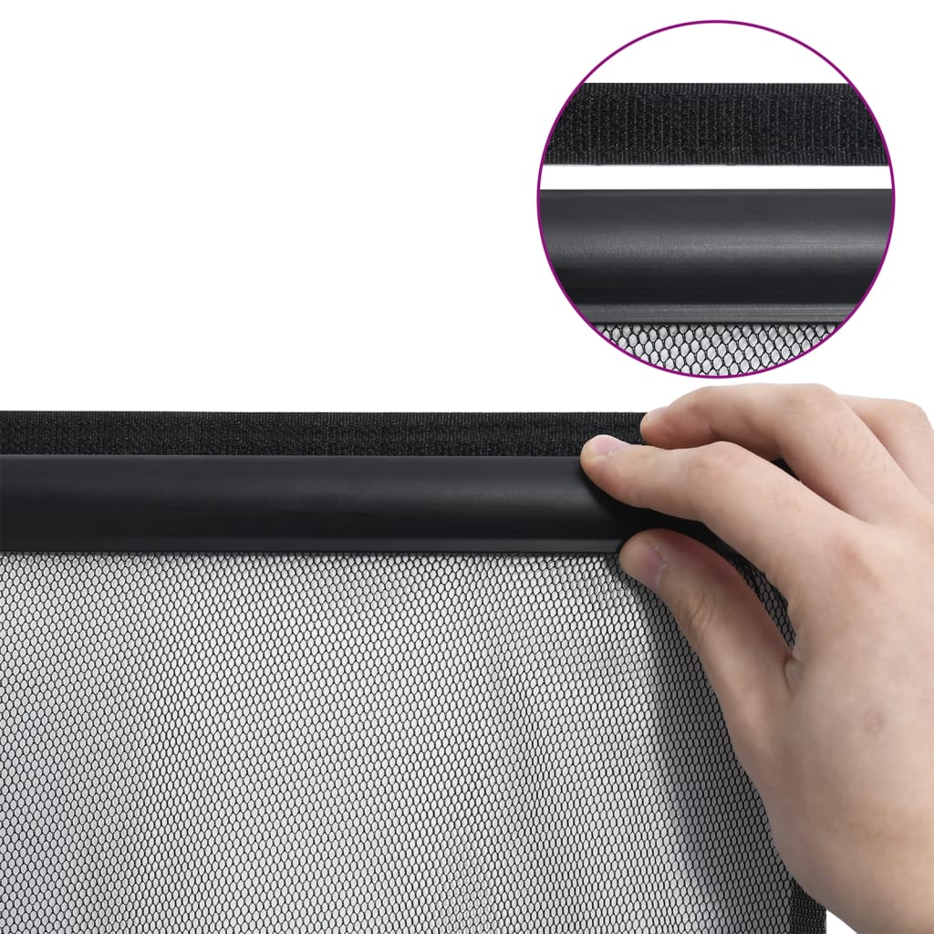 vidaXL Perdea pentru insecte cu 5 buc. de plasă, negru, 120x240 cm vidaXL Perdea pentru insecte cu 5 buc. de plasă, negru, 120x240 cm