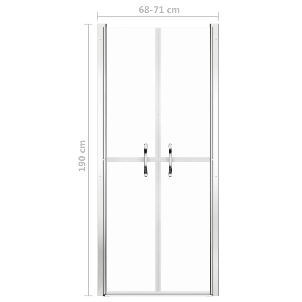 vidaXL Ușă cabină de duș, transparent, 71 x 190 cm, ESG vidaXL Ușă cabină de duș, transparent, 71 x 190 cm, ESG