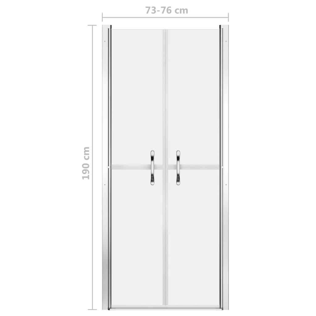 vidaXL Ușă cabină de duș, mat, 76 x 190 cm, ESG vidaXL Ușă cabină de duș, mat, 76 x 190 cm, ESG