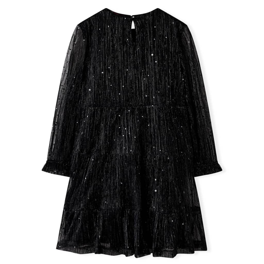 Rochie pentru copii cu mâneci lungi, negru, 92 Rochie pentru copii cu mâneci lungi, negru, 92