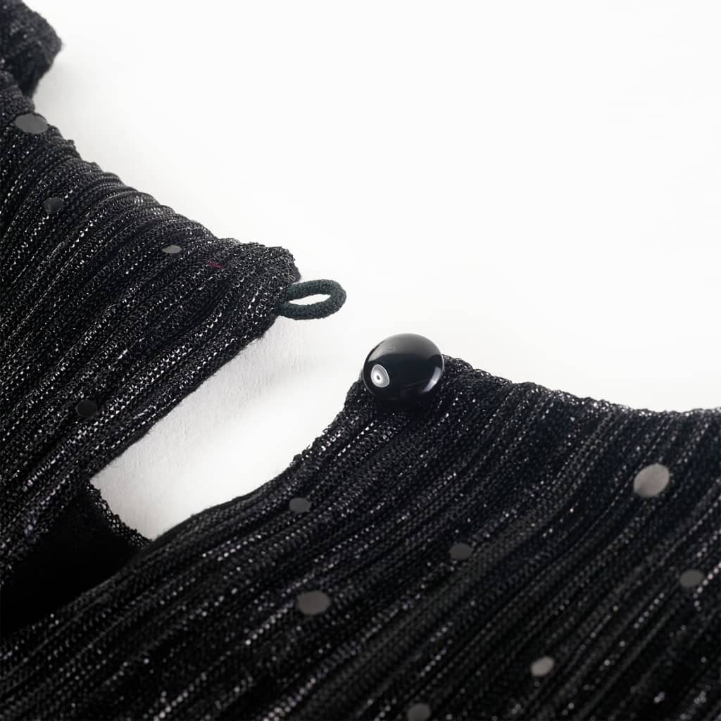 Rochie pentru copii cu mâneci lungi, negru, 104